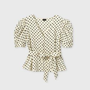 Puff Short Sleeve Blouse - Who What Wear 2X NWT